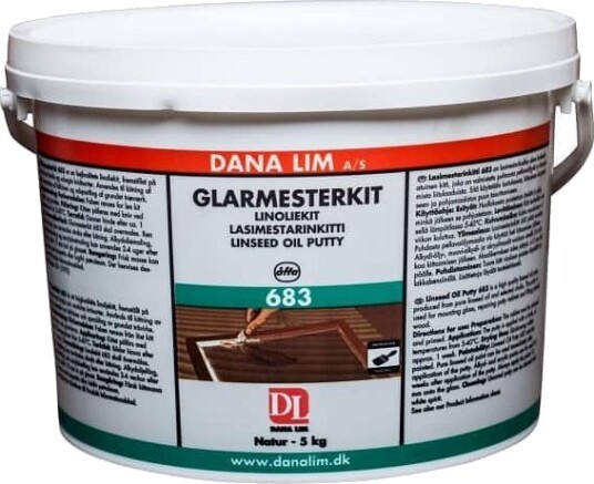 Dana Lim Linoljekitt GråSvart Åffa Glassmesterkitt 5 kg