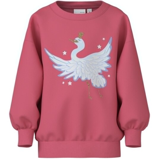 Name It Rapture Rose Crane Nmfvalona Ls Long Rlx Sweat Unb 98