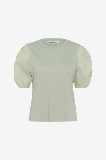 InWear - Topp Payanaiw Woven Trim Tshirt - Grønn InWear - Topp Payanaiw Woven Trim Tshirt - Grønn