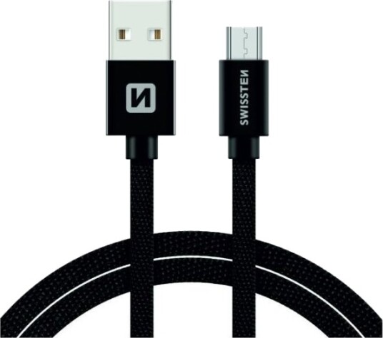 Swissten 71522201 1,2 M Usb A Micro-Usb B Usb 2.0 0,48 Gbit/S Sort
