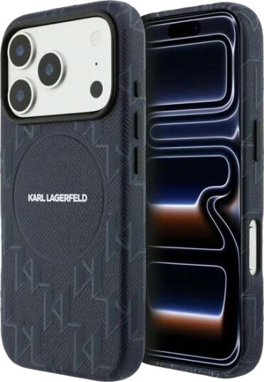 Karl Lagerfeld Monogram Logo MagSafe Case for iPhone 17 Pro - Blue