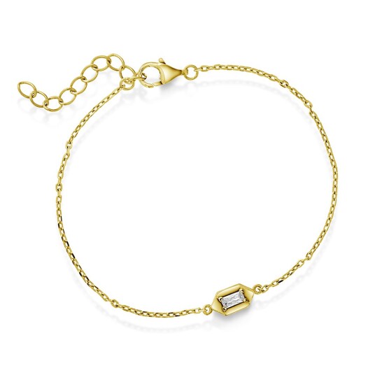 Pan Jewelry, Armbånd i forgylt 925 sølv med zirkonia