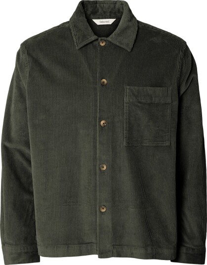 Selected Slmotto Kris Cord Overshirt Noos FOREST NIGHT M