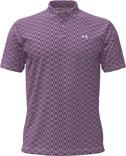 Under Armour T2G Printed Golf pologenser herre Mauve Pink (698) XX Large
