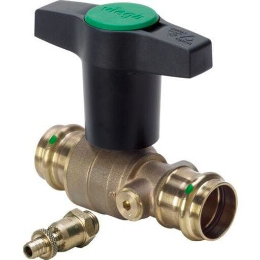 Viega Easytop Kuleventil Tappevann Varme 28mm Viega Easytop Kuleventil Tappevann Varme 28mm