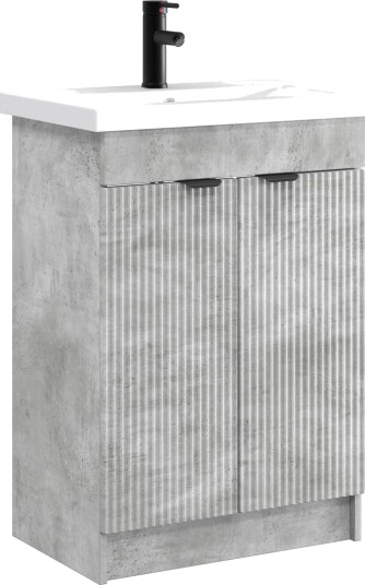 Baderomsinnredningssett Betonggrå 56 x 37,5 x 81 cm