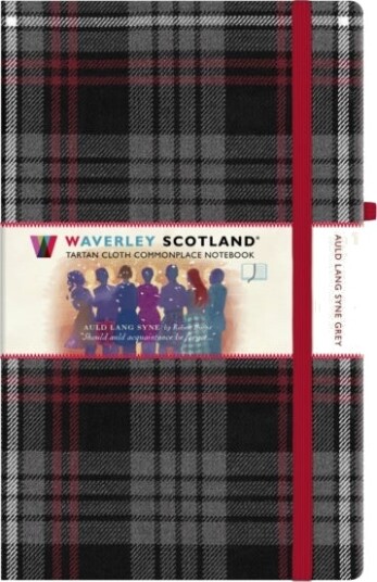 Auld Lang Syne Grey Tartan Notebook: Large 21cm x 13cm
