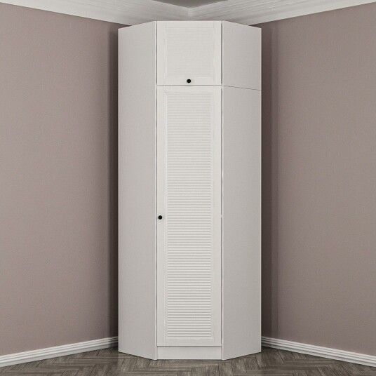 Hjørnegarderobe Cambrian 74 cm Hvit