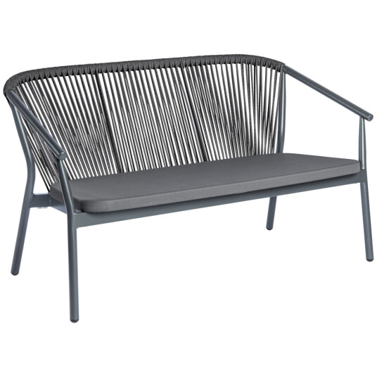 VEGA Utesofa Calvo 3 seters; 140x75x78 cm BxDxH; Sete Antrasitt Ramme Antrasitt