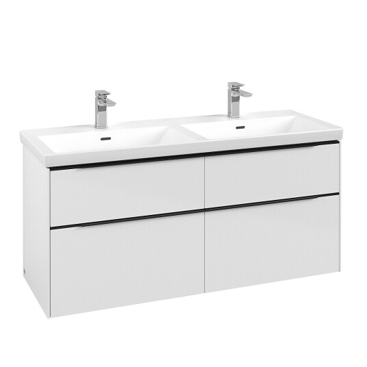 Villeroy & Boch  Subway 3.0 Servantskap m/4 skuffer 1272x576x478 mm Hvit Høyglans