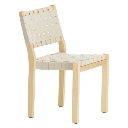 Artek 611 Stol Natur / Hvit