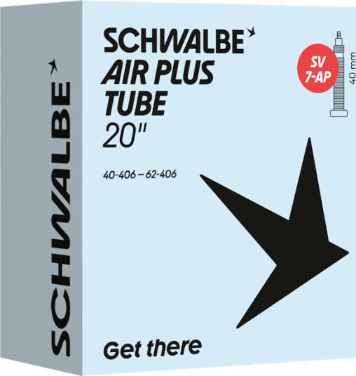 Schwalbe Air Plus slange 20"x1,60-2,50 (40/62-406) 40mm racerventil