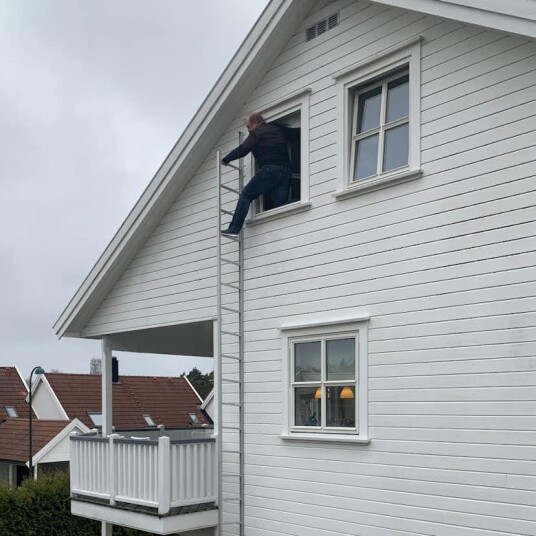 Alu-Stigen Utfellbar Brannstige Proff Eloksert 1.5m