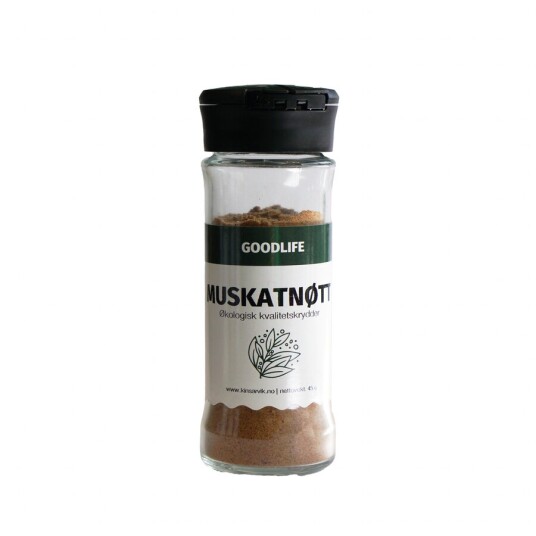 Goodlife malt økologisk muskatnøtt 45 g Goodlife malt økologisk muskatnøtt 45 g