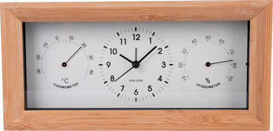 Karlsson Alarmklokke Neat Rectangle Hvit