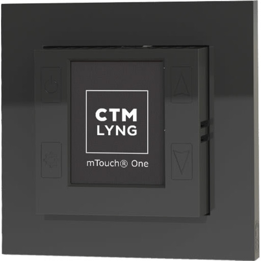CTM mTouch One R 1P Termostat Og Regulator Blank Svart CTM mTouch One R 1P Termostat Og Regulator Blank Svart