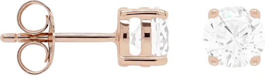Marmara Sterling 925 Silver Stud Earrings Rose Gold   Pink   ONE SIZE