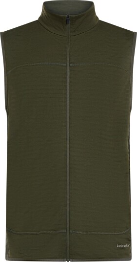 Icebreaker Men Mer  300 Realfleece Descender Vest Dk Loden M