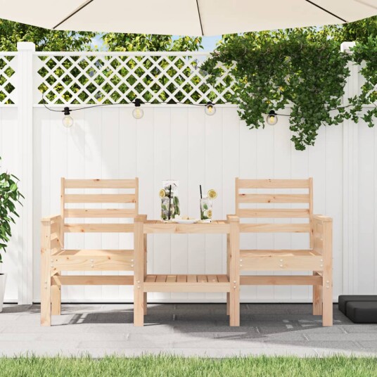 Hagebenk med bord 2-seters heltre furu 825156 Hagebenk med bord 2-seters heltre furu 825156