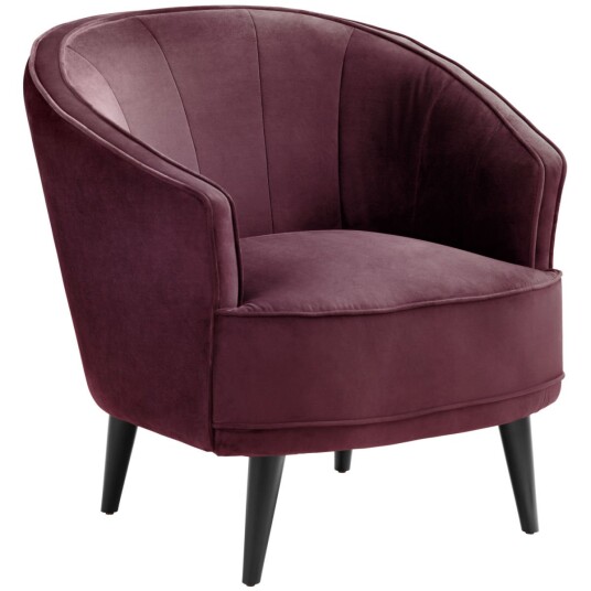 Vega VEGA Lenestol Garbo; 86x75x84 cm BxDxH; Sete Fiolett Ramme Svart