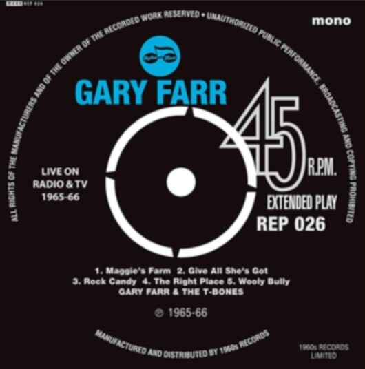 Gary Farr, The TBones  Live On TV EP  LP/Vinyl