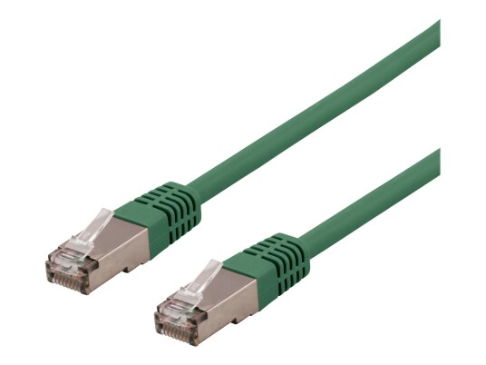 Deltaco STP-60GAU 30 cm Cat 6A U/FTP Koblingskabel Grønn