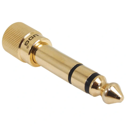 UDG Gear Ultimate adapter med gjenger 3,5 mm TRS til 6,35 mm TRS UDG Gear Ultimate adapter med gjenger 3,5 mm TRS til 6,35 mm TRS