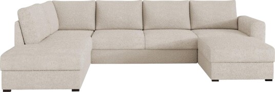 Taberk Sofa med Sjeselong og Divan 4 seter   Beige