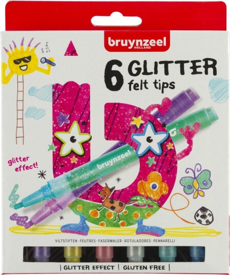 Bruynzeel KIDS Glitter Felt tip tusjer