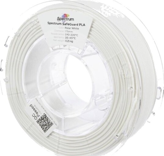 Spectrum Safeguard PLA Filament 1.75 mm 250 g Polar White 81553