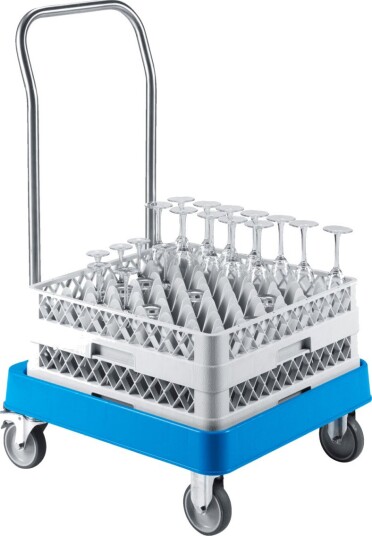 PULSIVA Transportvogn til oppvaskkurver med håndtak 54x57x92 cm BxDxH Grå