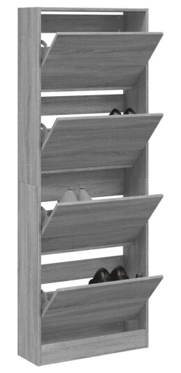 Skoskap grå sonoma 60x21x163,5 cm konstruert tre 8721012381445