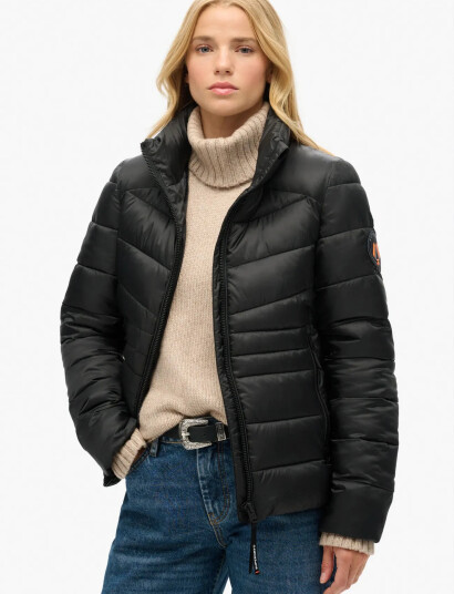 Superdry Sport Fuji Quilt Padded Jacket - Black - M