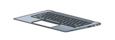 HP Top Cover W/ Keyboard BL Nordi