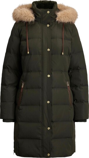Lauren Ralph Lauren Dunfrakk Hrt Pfr FF Trm HD35" Grønn