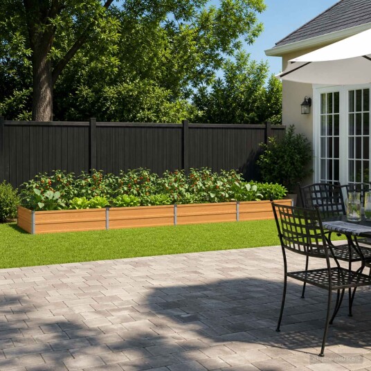 vidaXL Hevet Hagebed Naturlig 320 x 80 x 24 cm kaldvalset stål