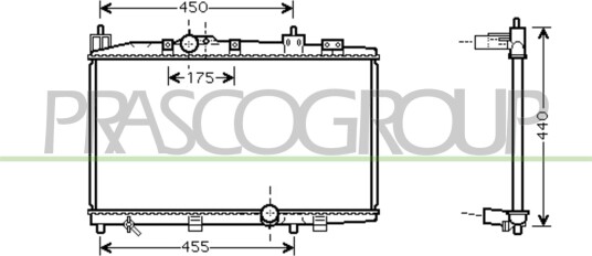 PRASCO TY324R003 Radiator motorkjøling