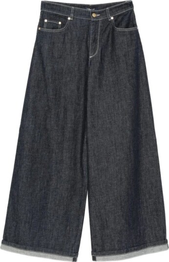 Max Mara Dame Jeans Blå L,