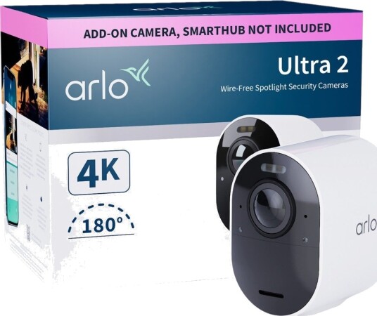 Arlo Ultra 2 Spotlight Trådløst Nettverksovervåkingskamera Hvit