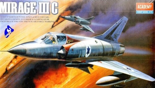 Academy Mirage III C Modellfly Byggesett 1:48