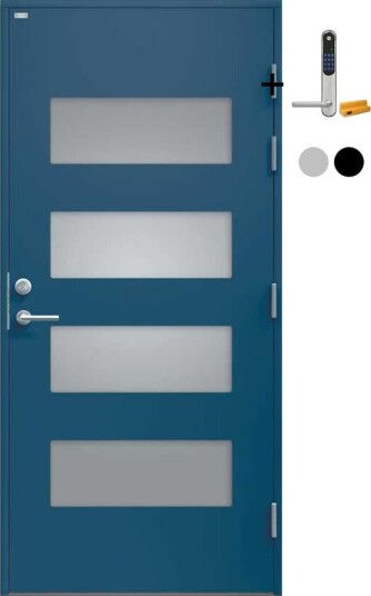 Ytterdør Diplomat Alma Klart Glass med Yale Doorman Classic Home