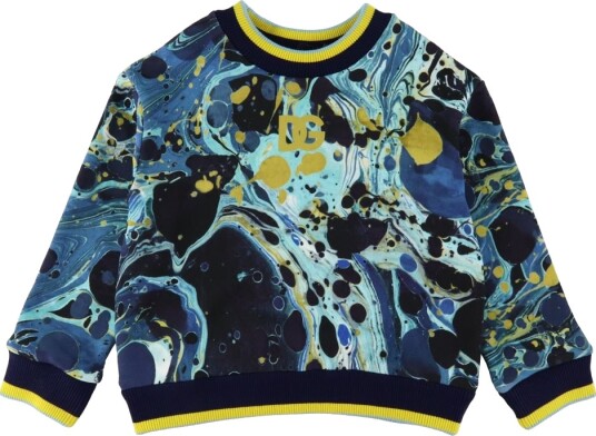 Dolce & Gabbana Collegegenser Storslått Blå marmor Dolce & Gabbana 8 år 128 Collegegenser