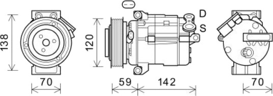 AC-kompressor DIEDERICHS DCK1690