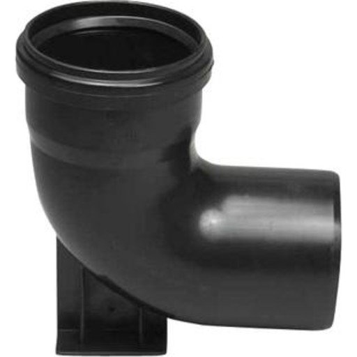 Purus Maxiflex 110mm PP fotbend 87,5° kort modell - sort