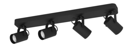 Eglo Sorego Overflateegnet Gu10 4 Ampuller Led 250 Lm Sort