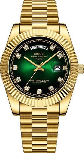 Nibosi Day Date Gold Green