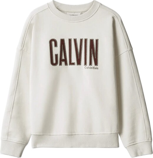 Calvin Klein Calvin Applique Cn Sweatshirt Cream 128