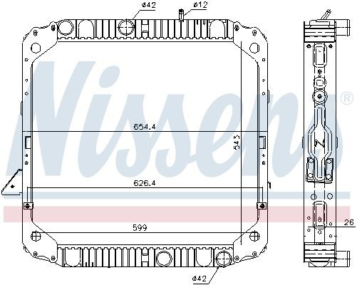 Radiator NISSENS 62743