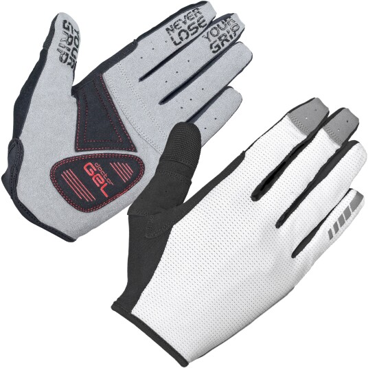 Gripgrab Shark Padded Full Finger Glove White XXL, White