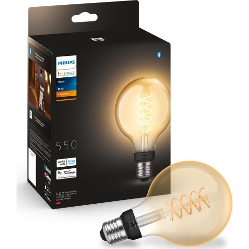 Philips Hue White filament E27 globuspære, Ø9,3, 7,2W Philips Hue White filament E27 globuspære, Ø9,3, 7,2W